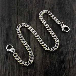 18'' SOLID STAINLESS STEEL BIKER SILVER GOLD WALLET CHAIN LONG PANTS CHAIN Jeans Chain Jean Chain FOR MEN