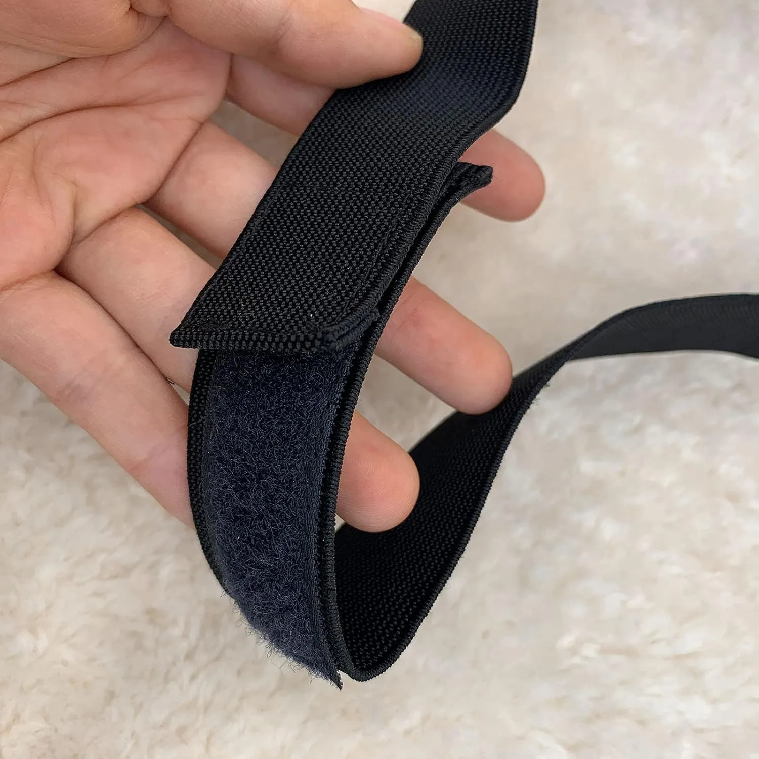 2 Pcs Elastic Bands for Wig, Lace Melting Edge Wrap to Lay Edges (Black, Pack of 2)