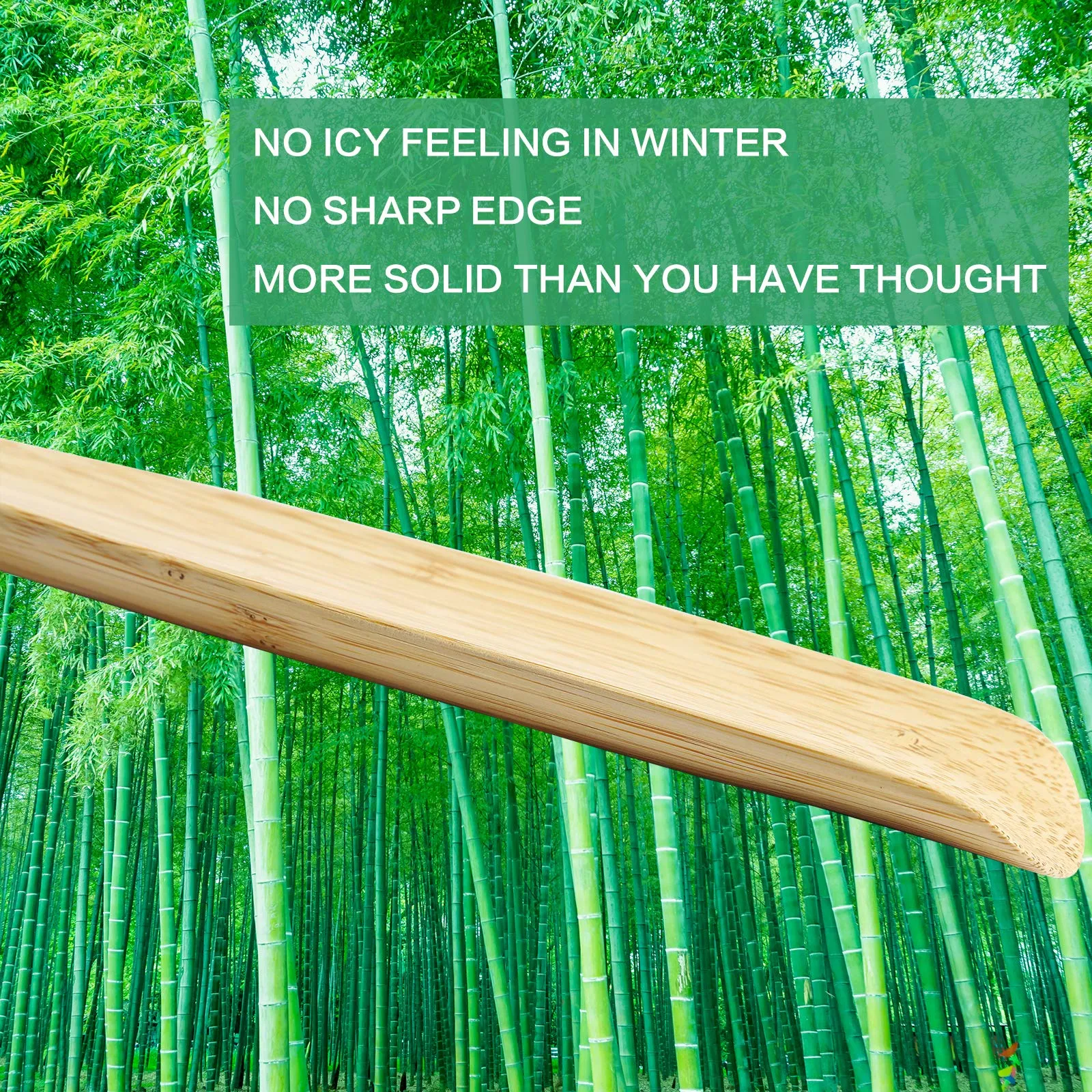 21.6'' Long Handled Bamboo Wooden Shoe Horn,Wood Shoe Horn Long Handle for Seniors,Women and Men to Use While Standing,Professional Wooden ShoeHorn with Leather Strap for Hanging