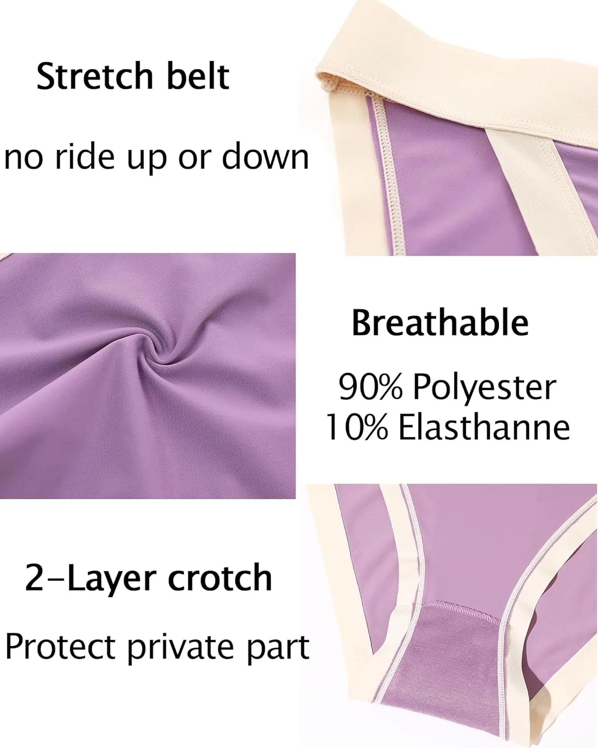 ALL OF ME String Bikini Underwear for Women High Cut Breathable Hipster Cheeky Sexy Panties Pack S-XL