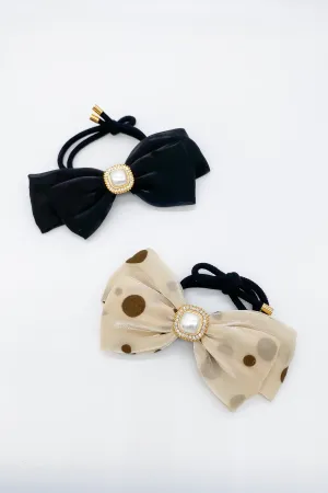 Annette Polka Dot Bow Hair Tie