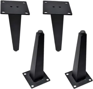 Black Minimalist Furniture feet Inclined Sofa feet Hardware Furniture Accessories, 185mm Height Four Cabinet feet, can Bear About 800KG