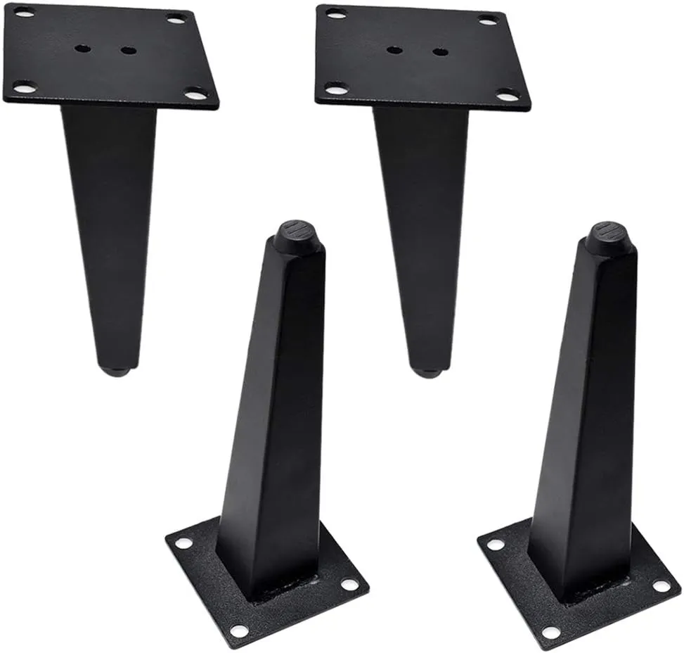 Black Minimalist Furniture feet Inclined Sofa feet Hardware Furniture Accessories, 185mm Height Four Cabinet feet, can Bear About 800KG