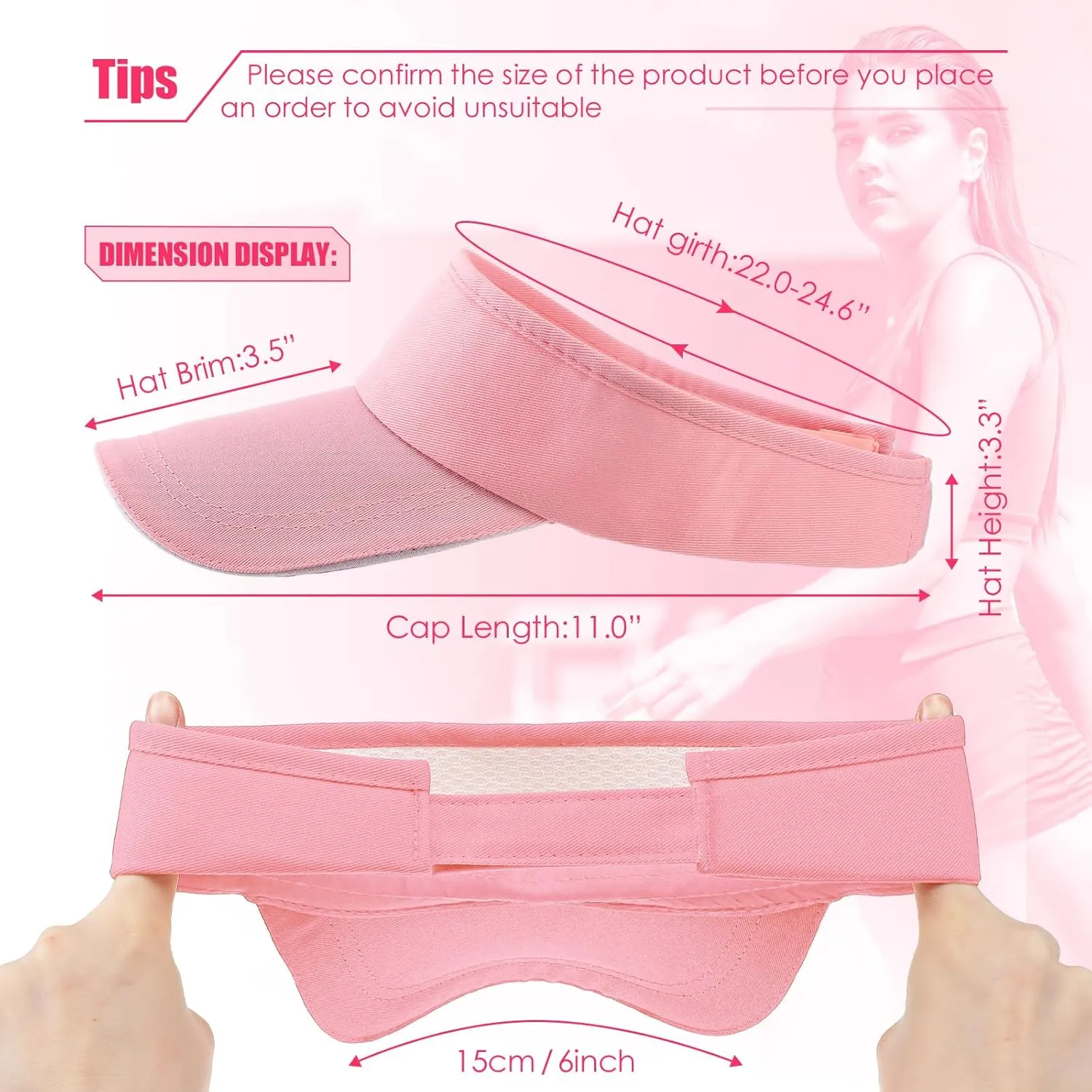 Bonuci 24 pcs Sun Visor Unisex Sun Visors Hats UV Protection Sun Hat for Women Men Tennis Baseball Golf Caps Bulk