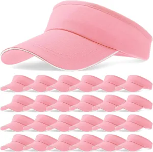 Bonuci 24 pcs Sun Visor Unisex Sun Visors Hats UV Protection Sun Hat for Women Men Tennis Baseball Golf Caps Bulk