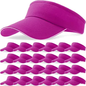 Bonuci 24 pcs Sun Visor Unisex Sun Visors Hats UV Protection Sun Hat for Women Men Tennis Baseball Golf Caps Bulk