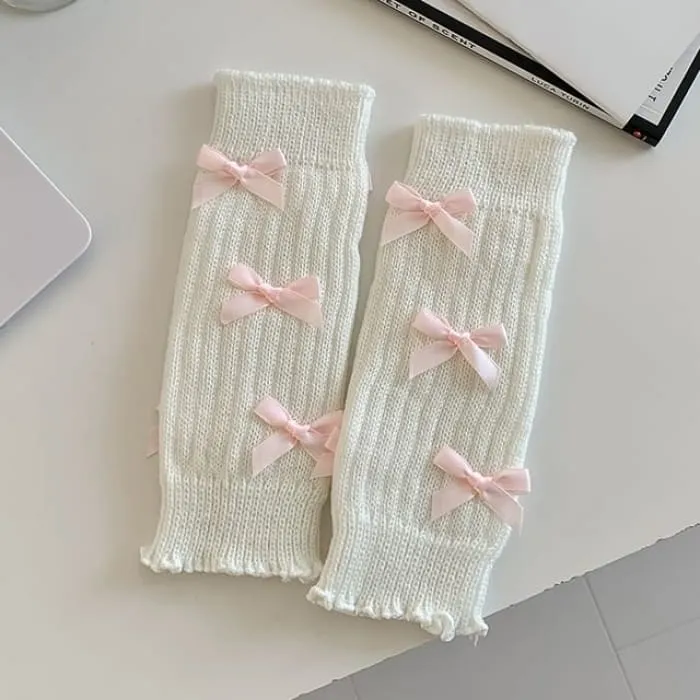 Bow Accent Leg Warmers