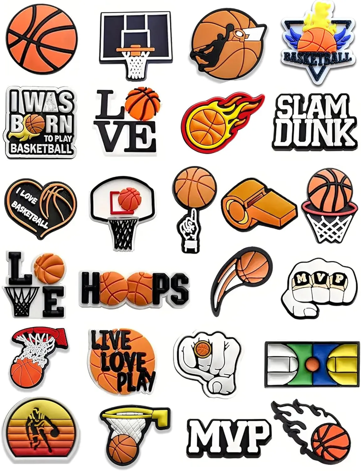 BOWNDY PVC Sports Cars Shoe Charms - Bulk Pack of Cute Random Charms