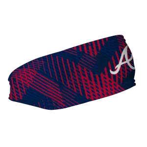 Braves Fleece Headband: Sport Plaid