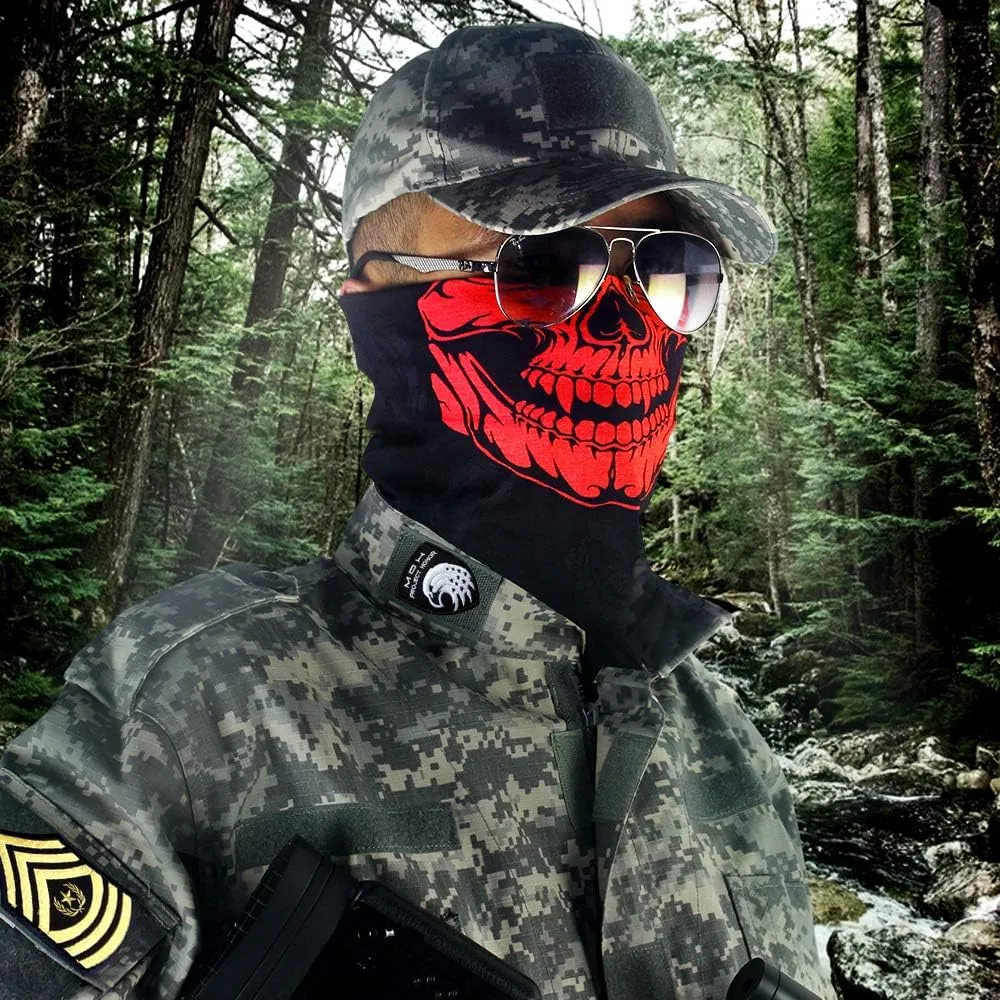 Breathable Seamless Tube Skull Face Mask half Windproof Motorcycle Bicycle Face Mask