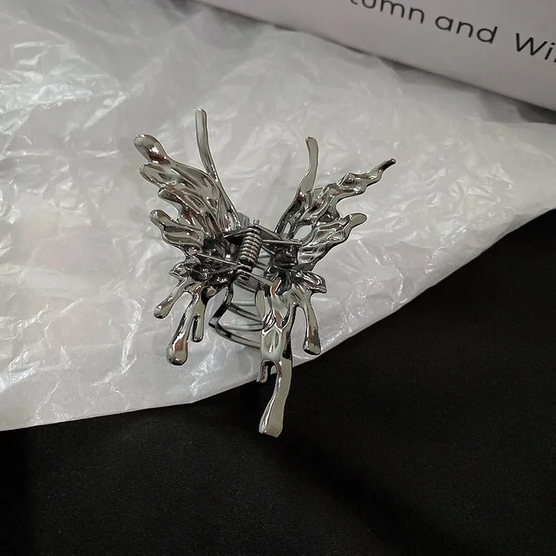 Chic Butterfly Pearl Tassel Hair Clip
