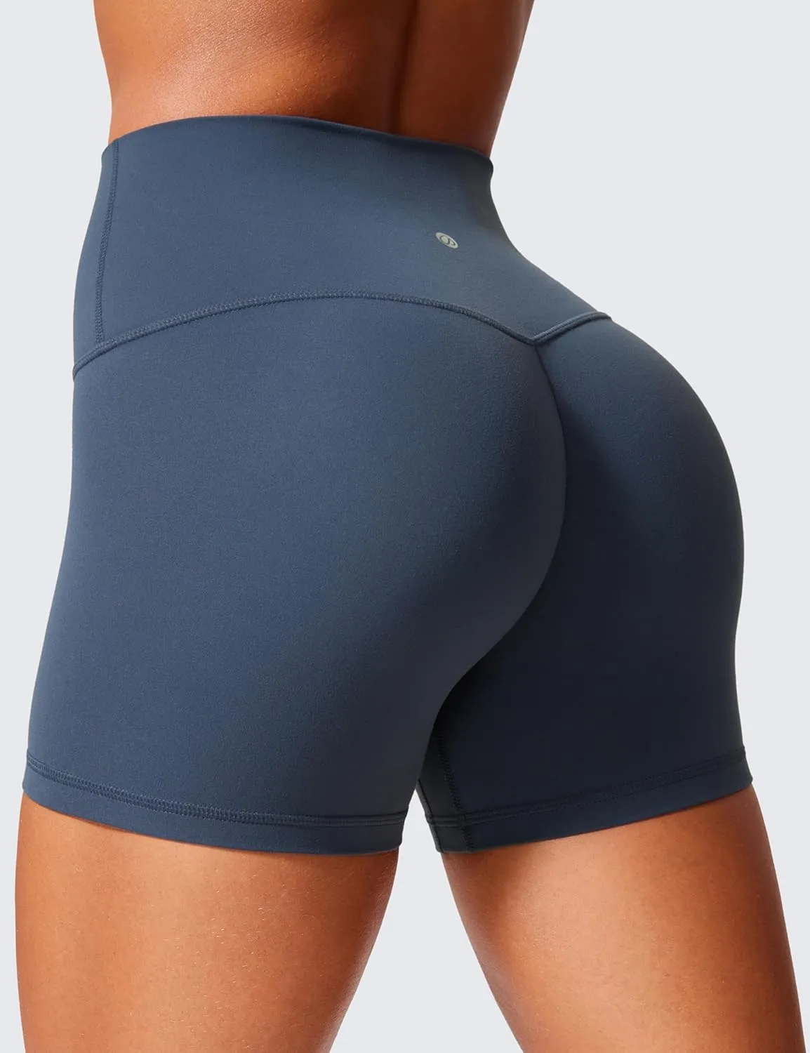 CRZ YOGA Secretsculpt Womens Butterlift High Waist Scrunch Butt Biker Shorts 4 Inches - No Front Seam Workout Gym Booty