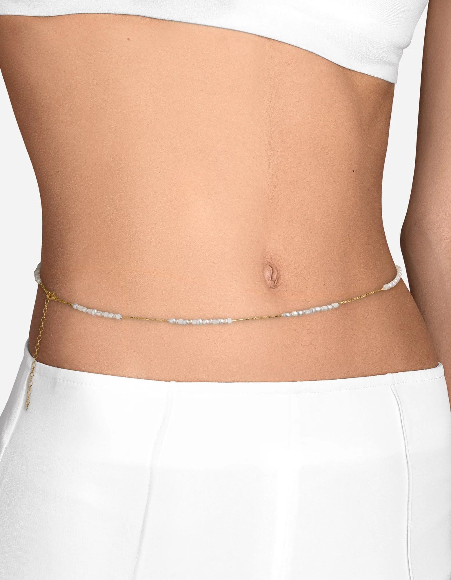 Daija Waist Chain, Gold Vermeil w/Pearls