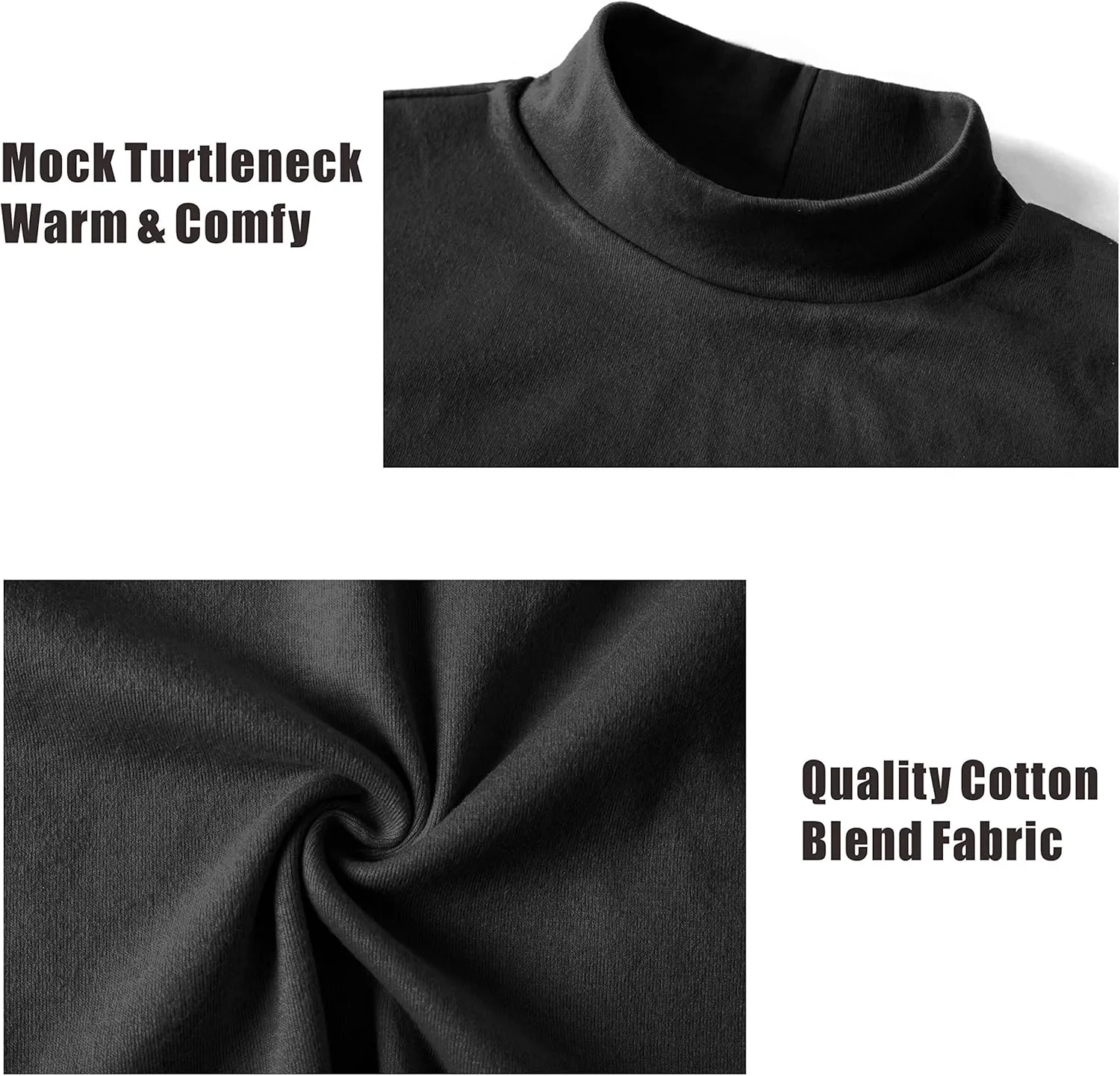 Derminpro Men's Slim Fit Soft Turtleneck Long Sleeve Pullover Lightweight T-Shirt