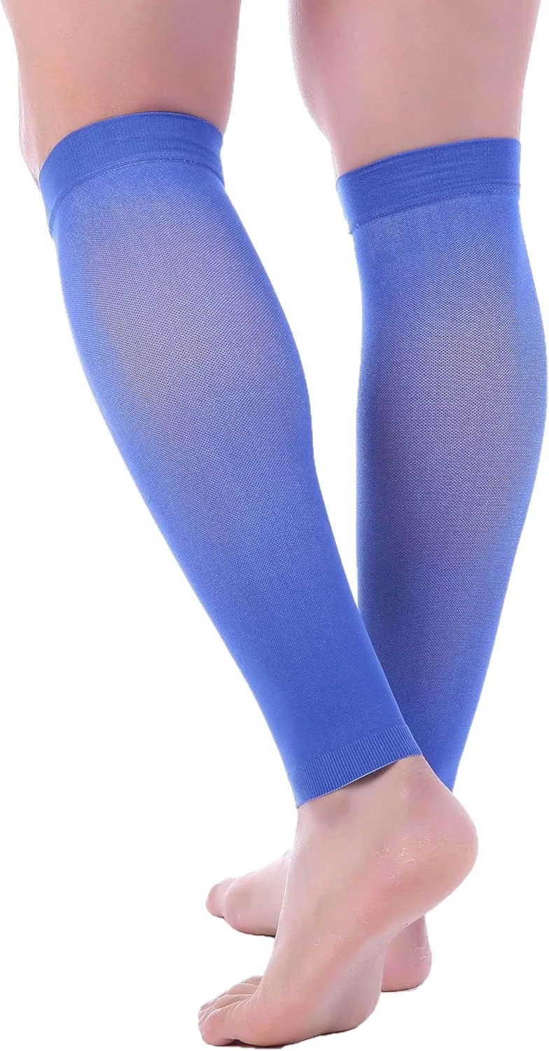 Doc Miller Compression Calf Sleeve for Men & Women, Premium Medical Grade, 15-20mmHg Graduated Support for Running, Calf Tear, Shin Splints, Knee High, Calf Sleeves, 1 Pair