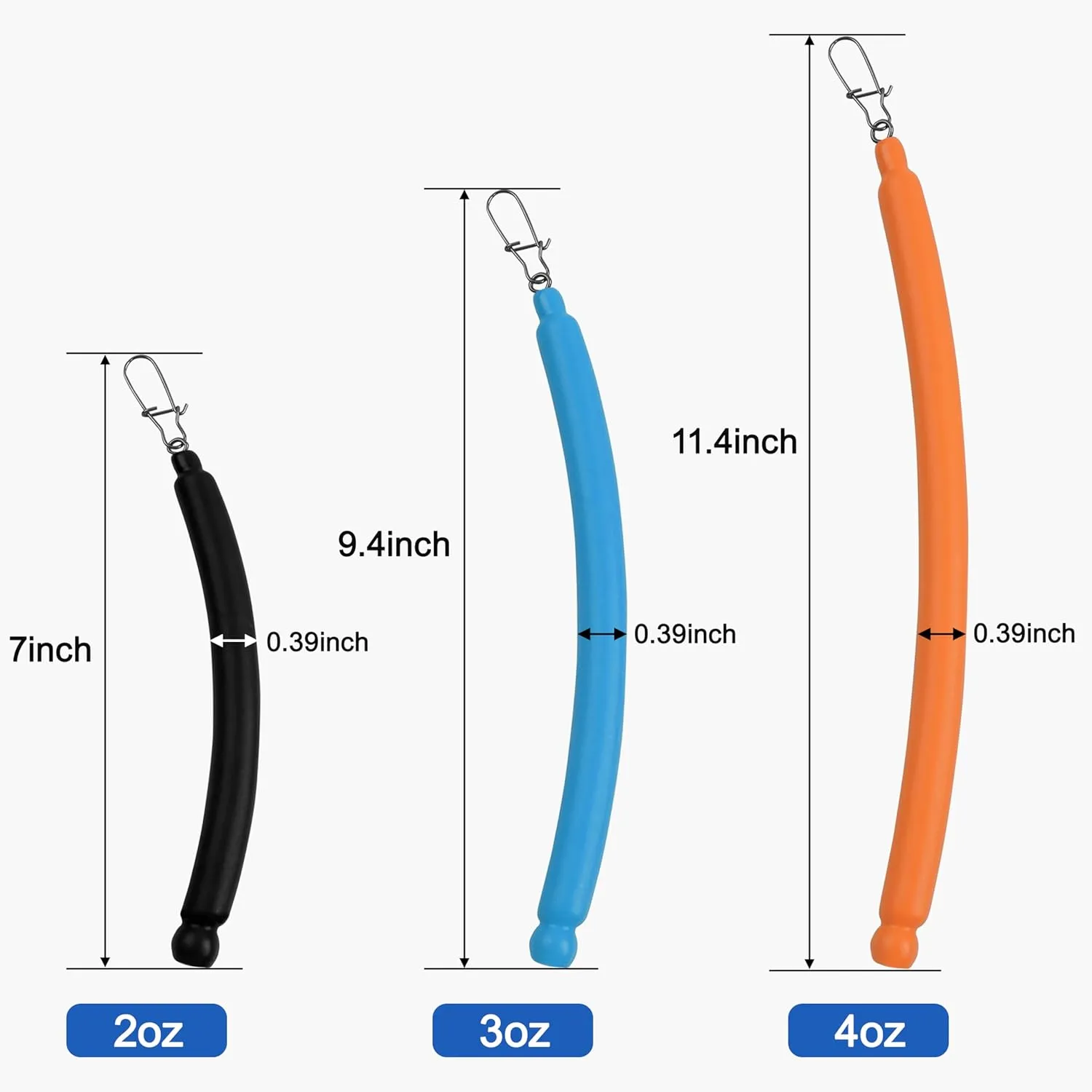 Dragging Weights for Catfishing, 6pcs No-Snag Fishing Weights Sinkers Drifting Dragging Stick Weights Catfish Fishing Trolling Weights 2oz