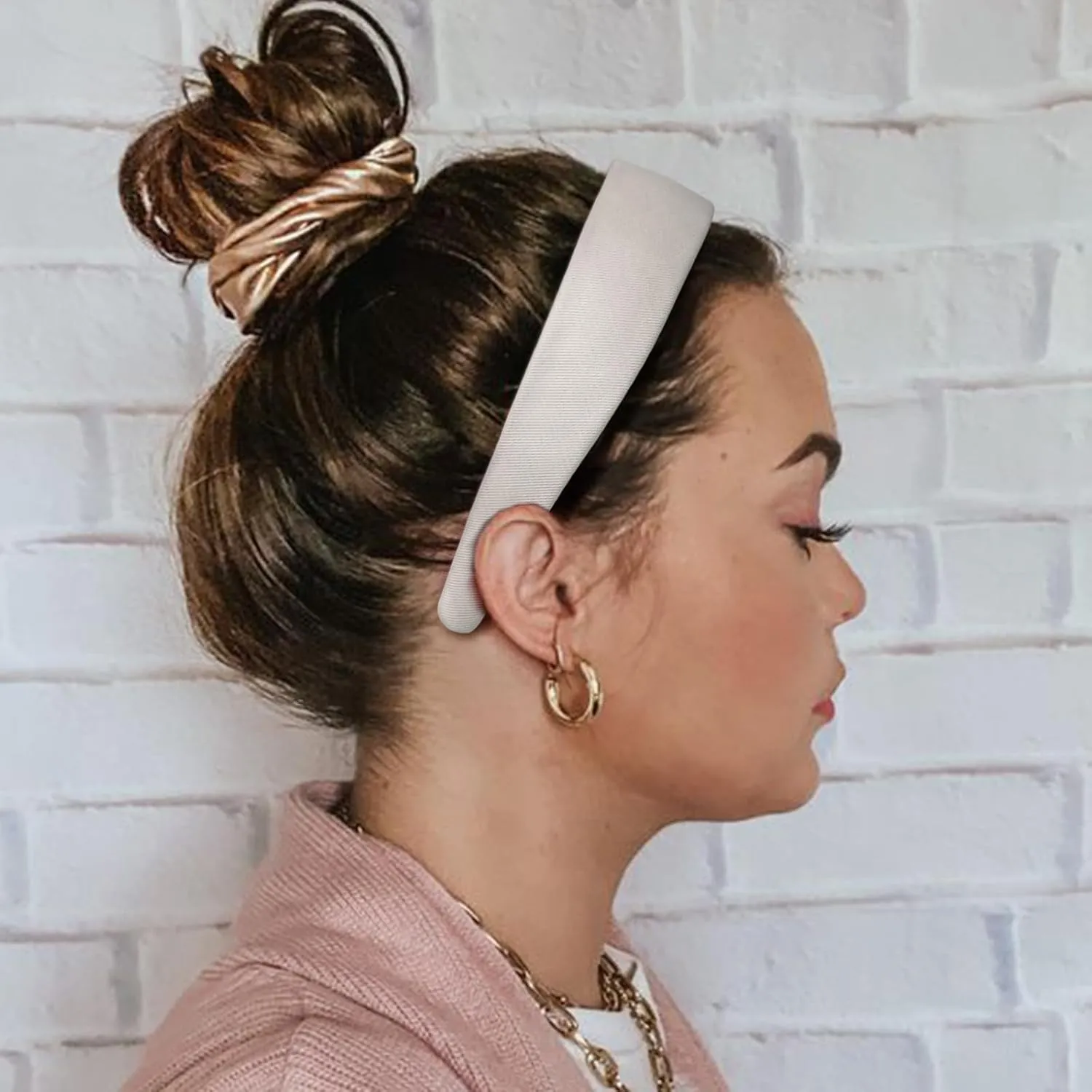 DRESHOW 4 Pcs Wide Headbands for Women Girls Turban Vintage Boho Head Bands Fashion Non Slip Head Wraps Hoop Hair Accessories