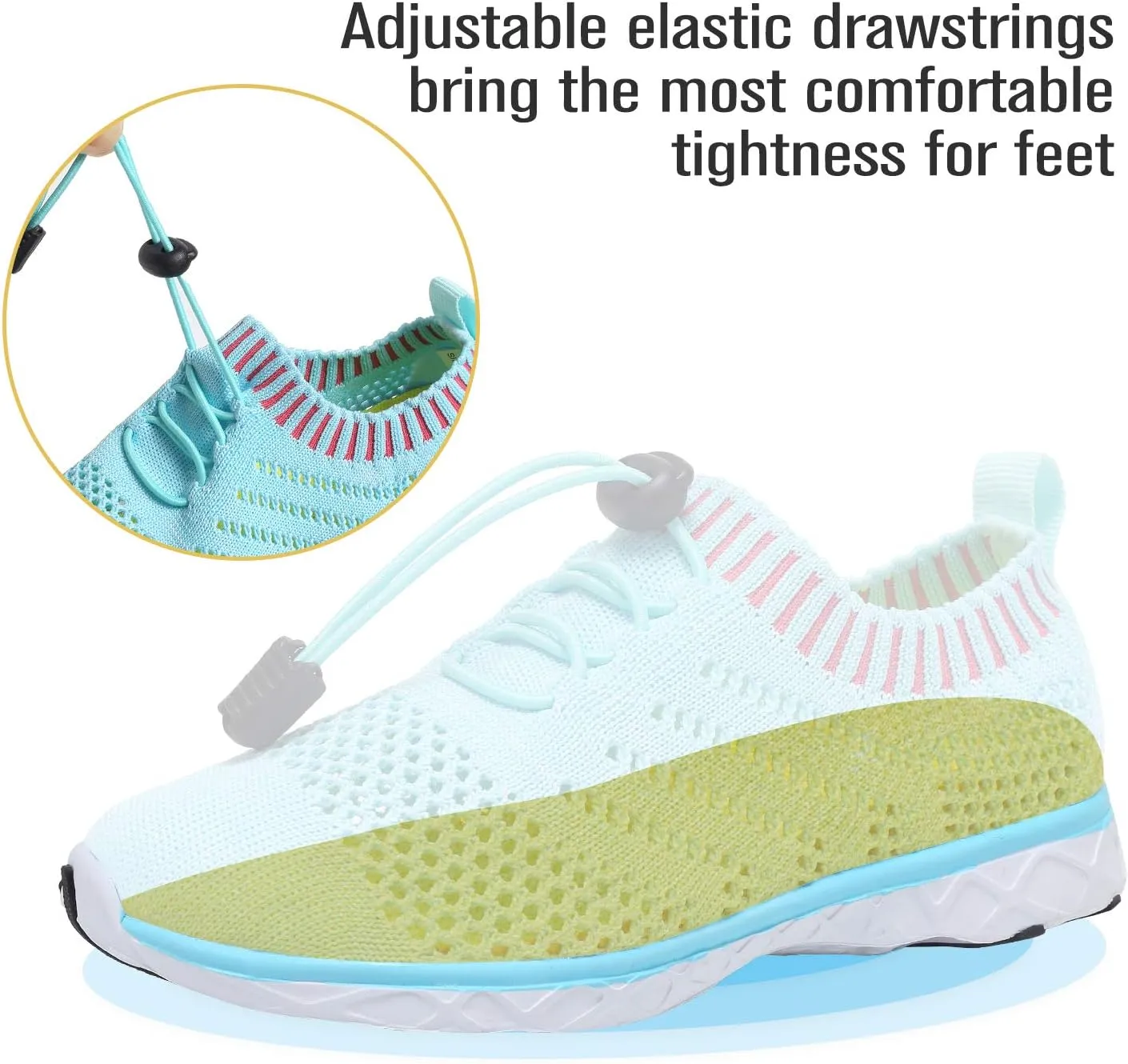 EQUICK Kids Water Shoes Boys & Girls Kids Aqua Shoes Swim Shoes Athletic Sneakers Lightweight Sport Shoes (Toddler/Little Kid/Big Kid)