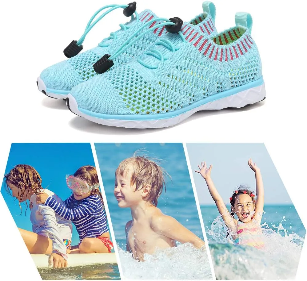 EQUICK Kids Water Shoes Boys & Girls Kids Aqua Shoes Swim Shoes Athletic Sneakers Lightweight Sport Shoes (Toddler/Little Kid/Big Kid)