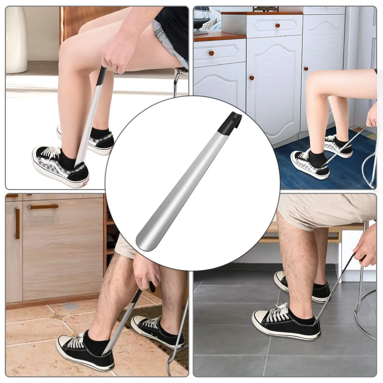 Ergonomic Stainless Steel Easy Grip Long Handle Shoe Horn