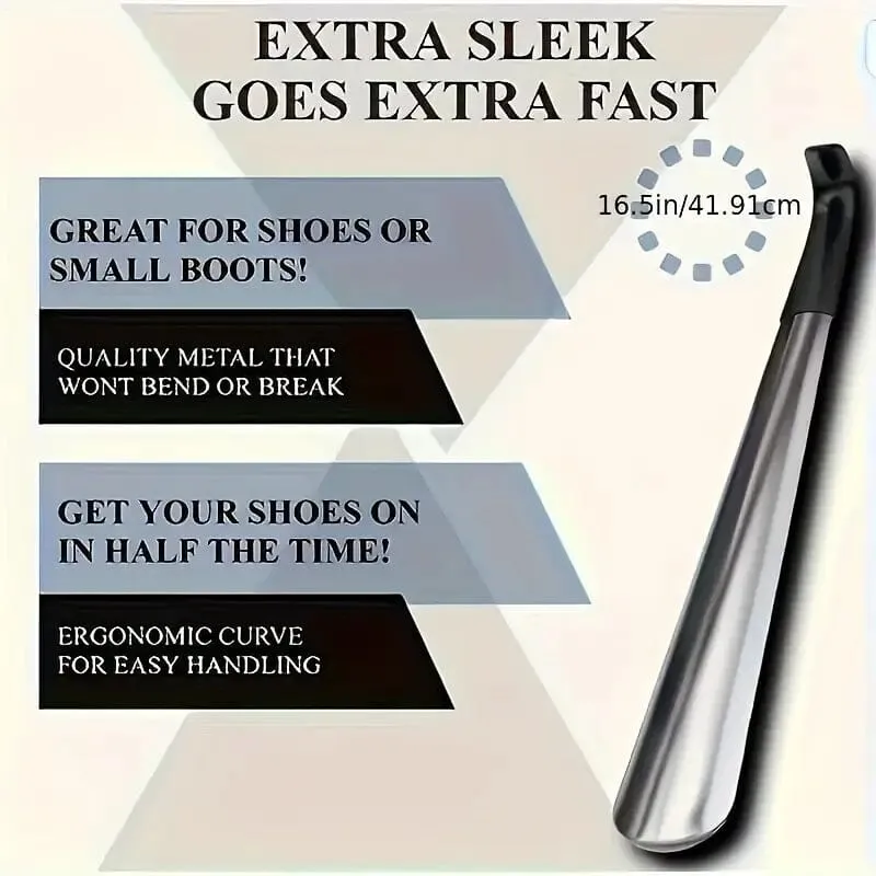 Ergonomic Stainless Steel Easy Grip Long Handle Shoe Horn