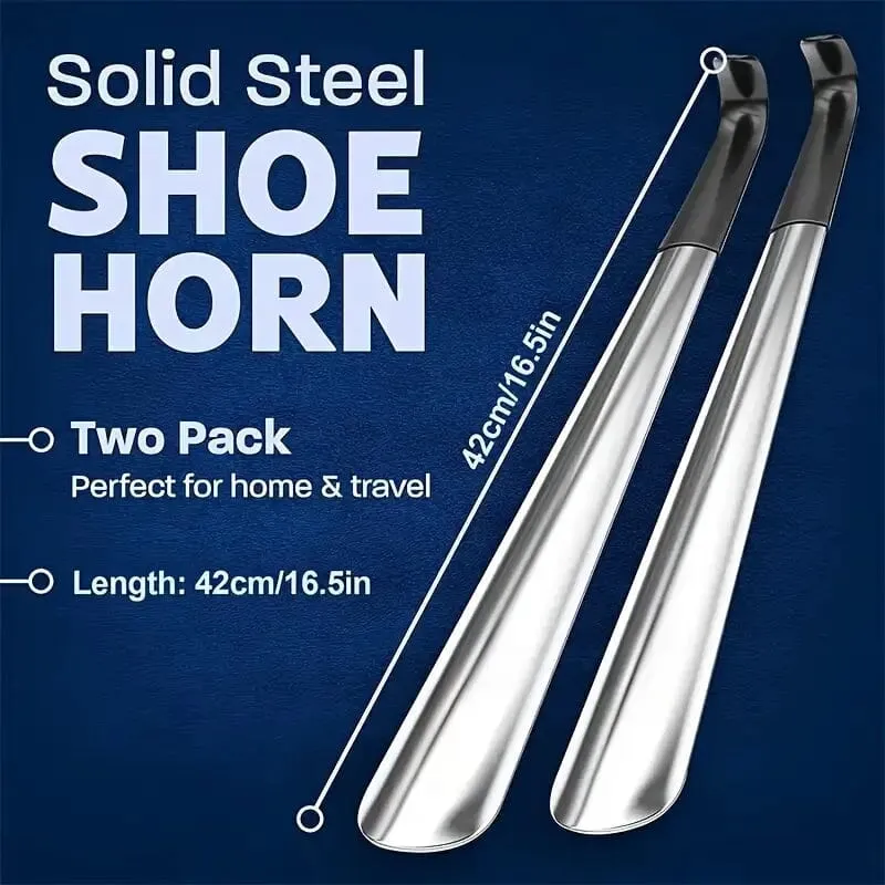 Ergonomic Stainless Steel Easy Grip Long Handle Shoe Horn