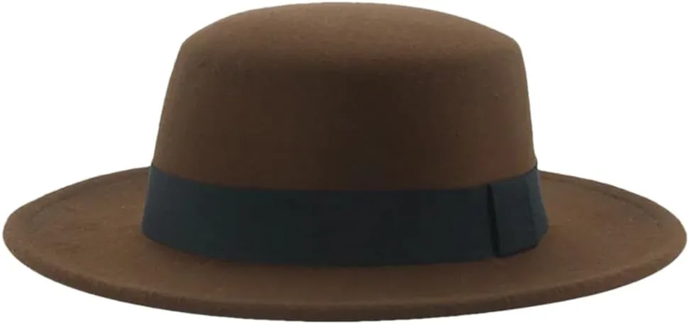 Fedoras Women Hats Ribbon Band Belt Formal Hat Wide Brim Pork Pie Hat Sombreros 29 56-58cm