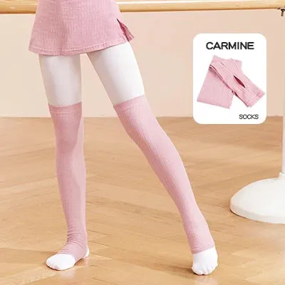 Girls Ballet Knitted Leg Warmers Kids Yoga Socks Gym Fitness Pilates Dance Accessory