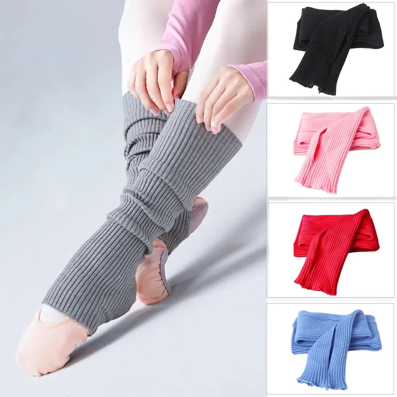 Girls Ballet Knitted Leg Warmers Kids Yoga Socks Gym Fitness Pilates Dance Accessory