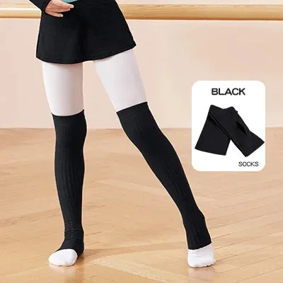 Girls Ballet Knitted Leg Warmers Kids Yoga Socks Gym Fitness Pilates Dance Accessory