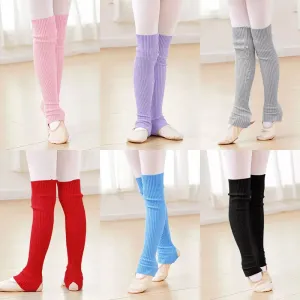 Girls Ballet Knitted Leg Warmers Kids Yoga Socks Gym Fitness Pilates Dance Accessory