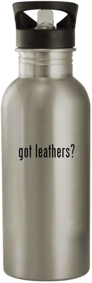 got leathers? - 20oz Stainless Steel Water Bottle, Silver