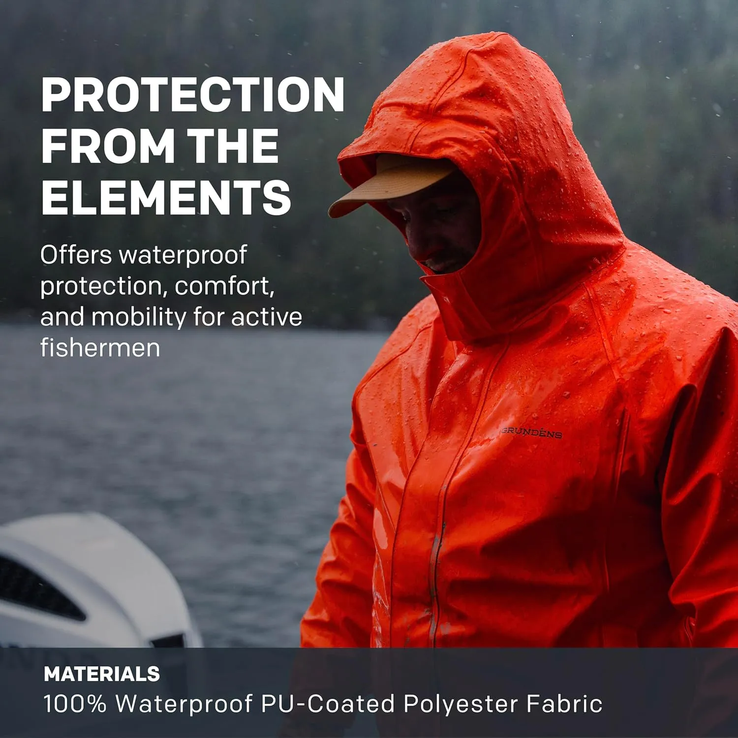 Grundens Men??s Neptune Commercial Fishing Jacket | Waterproof, Adjustable