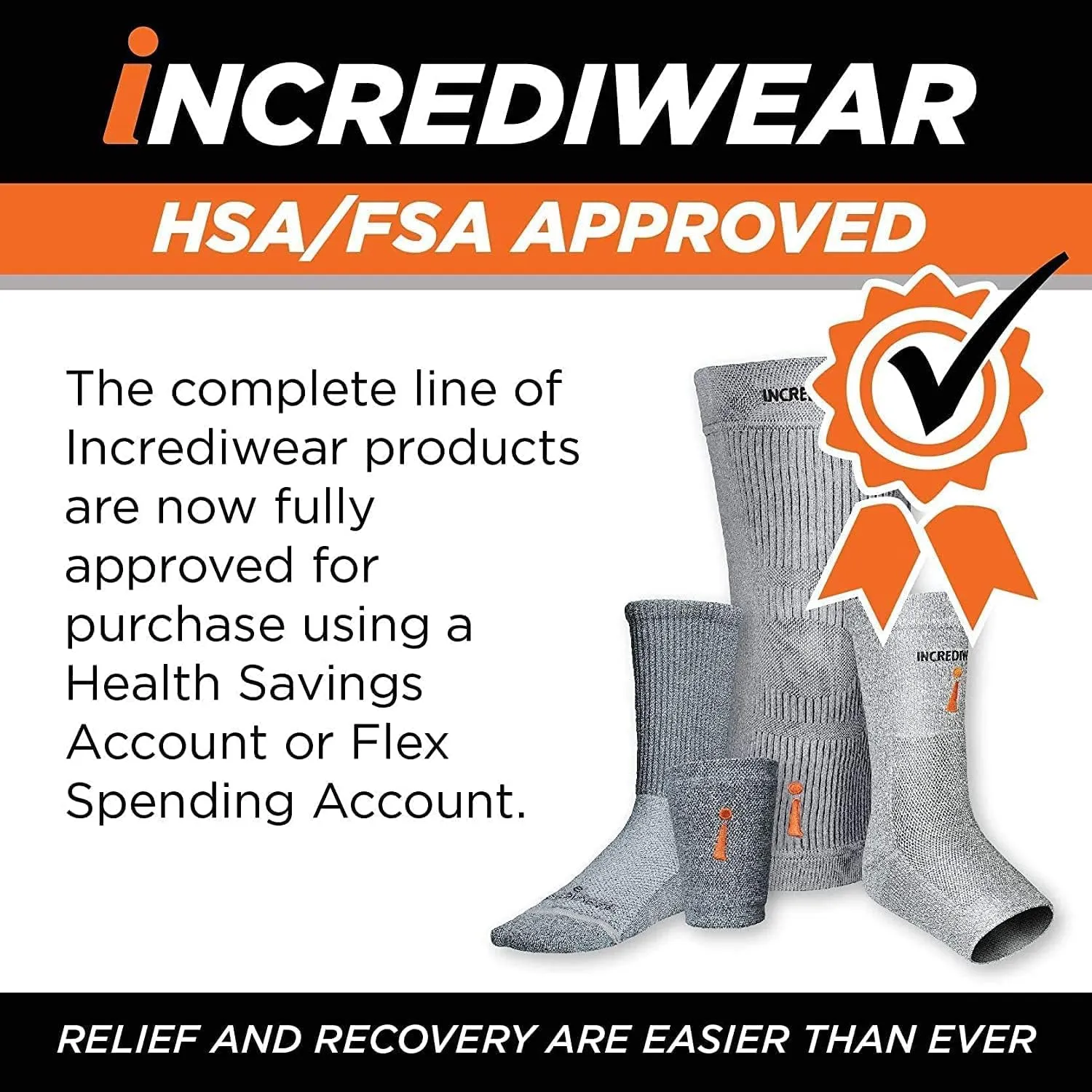 Incrediwear Leg Sleeve 2pk  Full Length Long Leg Sleeve for Leg Pain Relief & Muscle Recovery, Helps Reduce Swelling & Inflammation, Promotes Circulation, Leg Sleeves for Men & Women (Navy, Large)