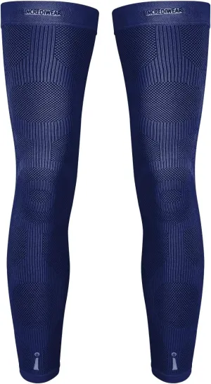Incrediwear Leg Sleeve 2pk  Full Length Long Leg Sleeve for Leg Pain Relief & Muscle Recovery, Helps Reduce Swelling & Inflammation, Promotes Circulation, Leg Sleeves for Men & Women (Navy, Large)