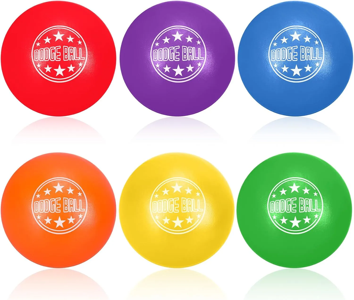 Jerify 6 Pcs Foam Dodgeball Set 6 Inch Soft Skin Foam Playground Dodgeballs Bulk, Low Density Foam for Non Sting Dodgeball Sports Equipment for Kids and Adults