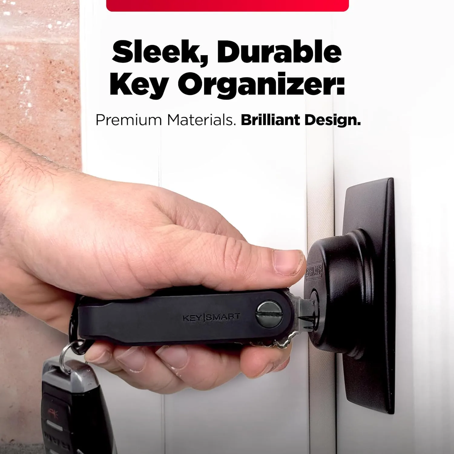KeySmart Keychain Key Holder - Compact Key Organizer for Key Chain Key Ring, EDC Key Chains for Car Fobs Keychains
