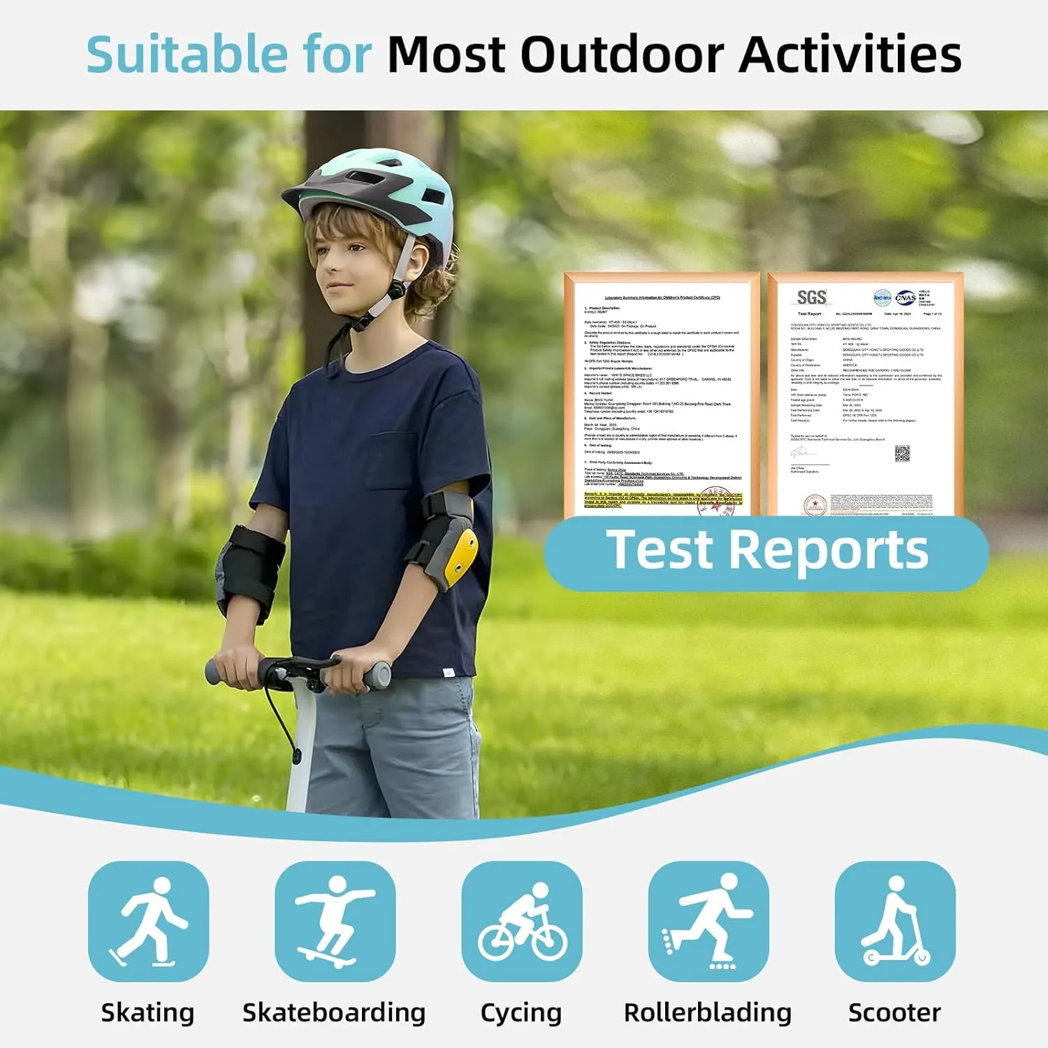 Kids Bike Helmet Boys and Girls Bicycle Helmet with Cool Visor Helmet for Kids 3-14, Children Bike Helmets Youth Bike Helmet Adjustable & Lightweight