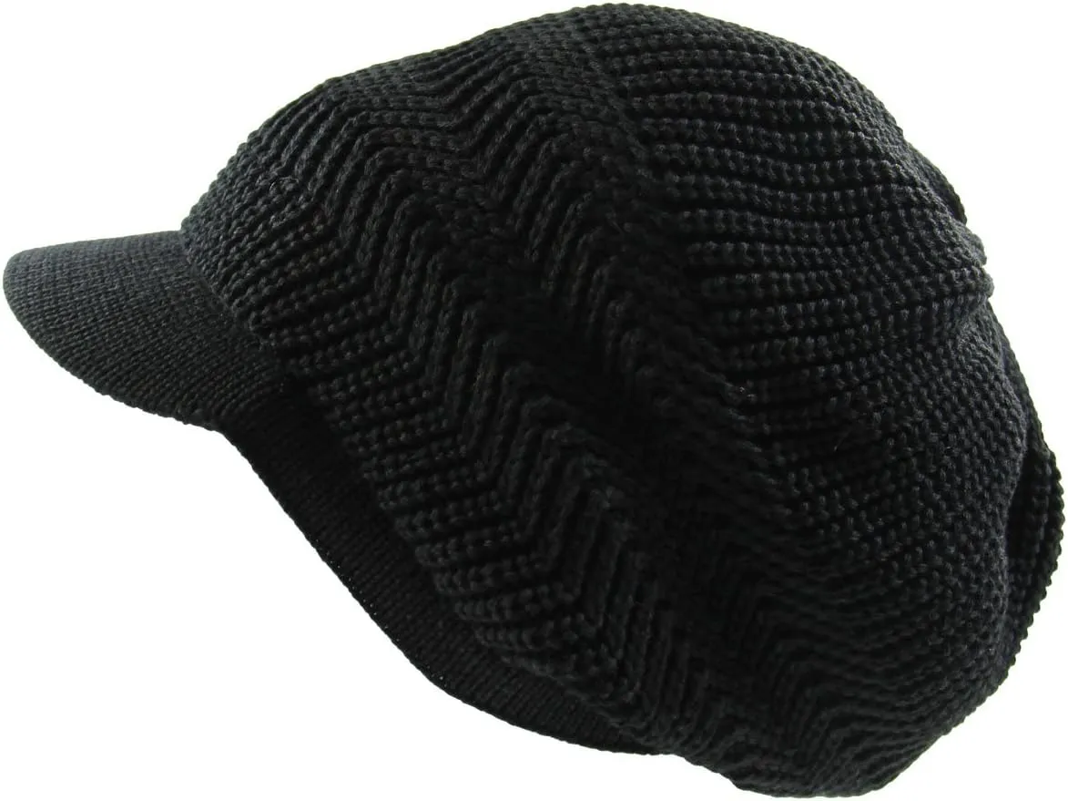 Knitted Cotton Rasta Slouchy Beanie Visor