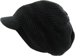 Knitted Cotton Rasta Slouchy Beanie Visor