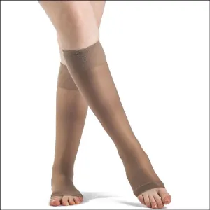 Ladies’ 120 Sheer Fashion Open Toe Knee High 15-20 Mmhg