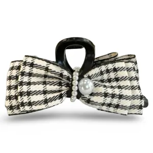 Large Clip - Black Checkered Pearl