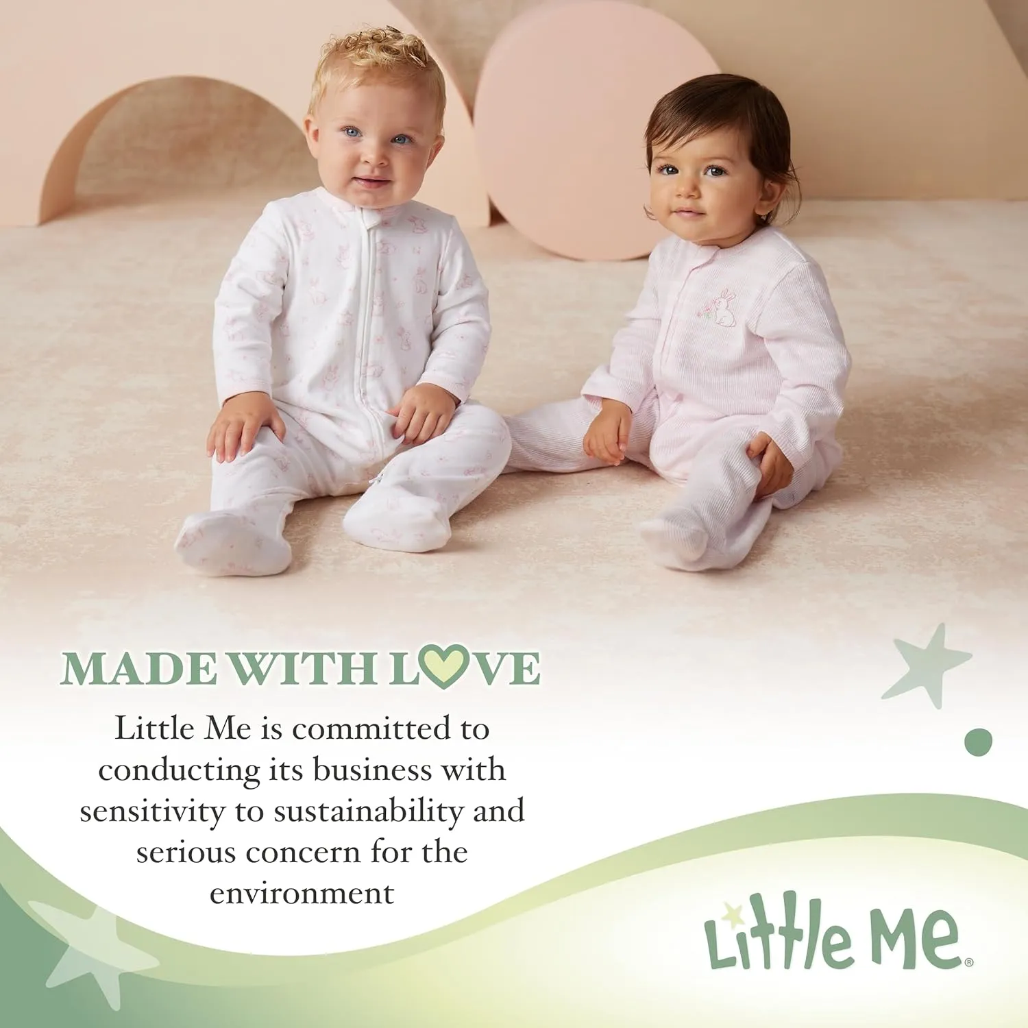 Little Me Clothes for Baby Girls' Gauze Sunsuit and Headband Set, 3-12 Months