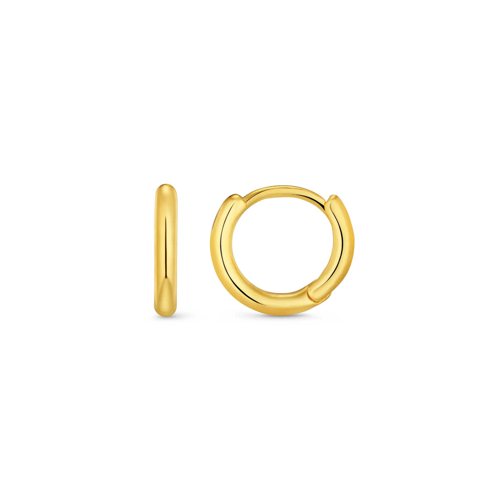 Mini Micro Hoop Earrings - Gold