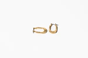 Oval Hoop Gold Earring