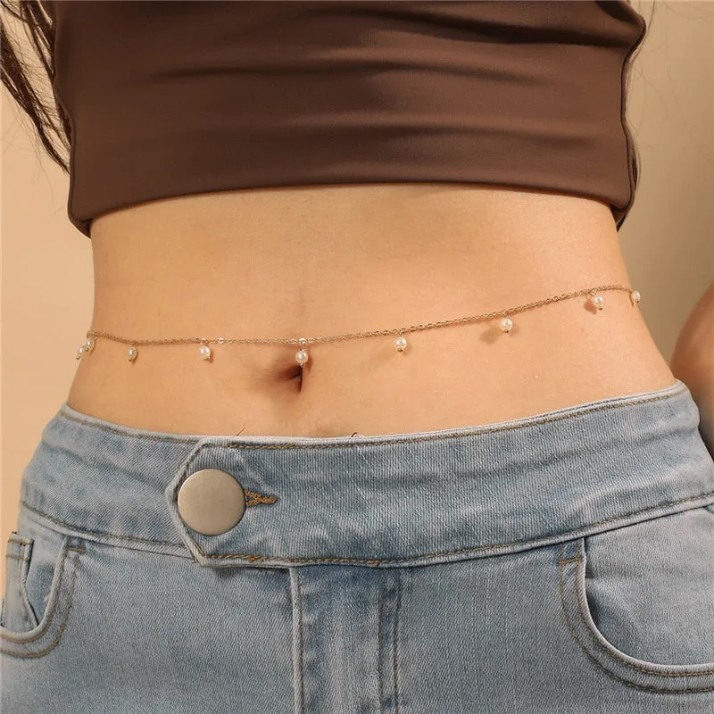 PEARL DECOR WAIST CHAIN