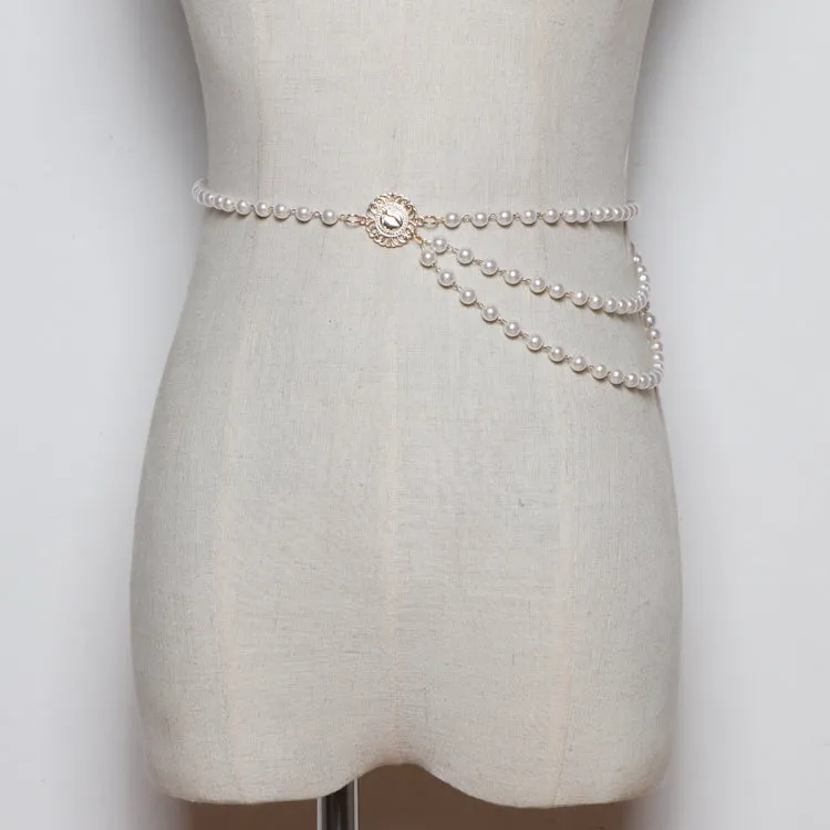 Pearl waist chain KF81835