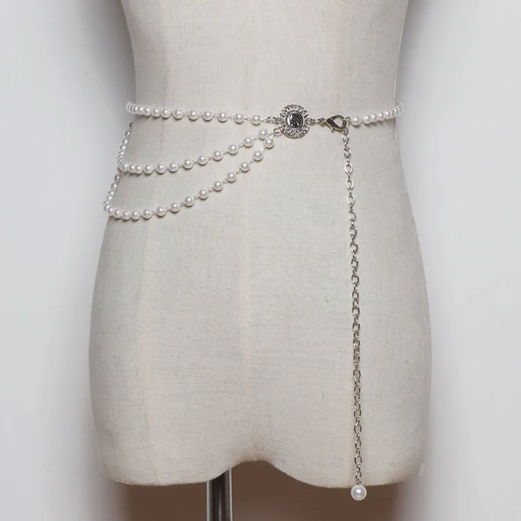 Pearl waist chain KF81835