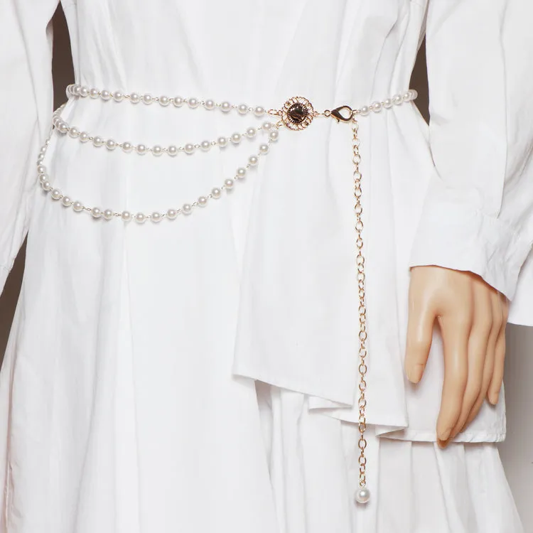 Pearl waist chain KF81835