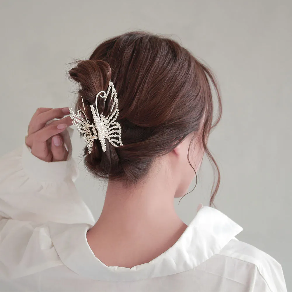 Pearly Butterfly Claw Clip